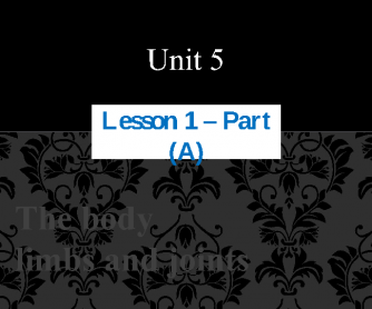 English for Nursing 1 - Unit 5 - Powerpoint
