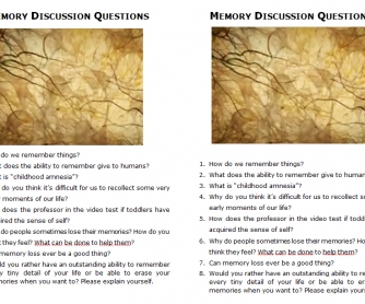 Movie Worksheet: How Does Our Memory Work?