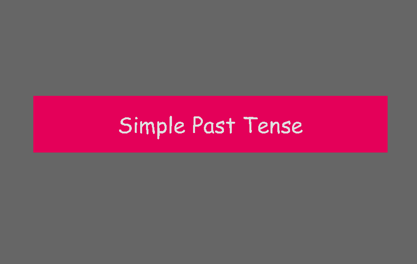 presentation about simple past tense