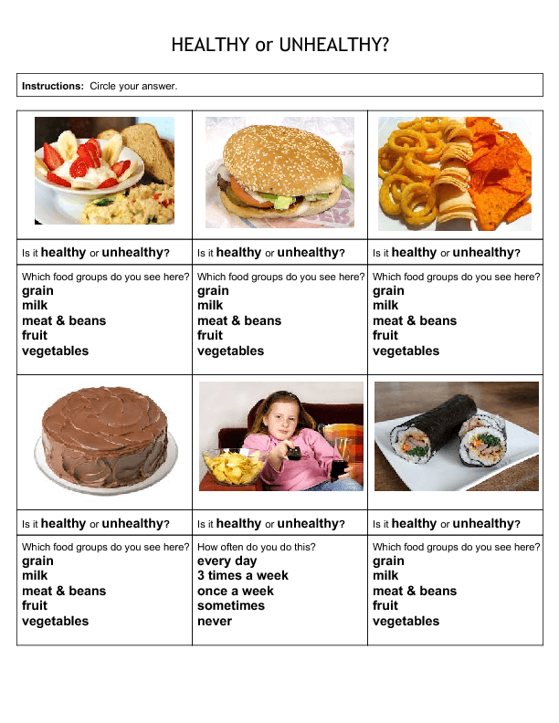 healthy or unhealthy