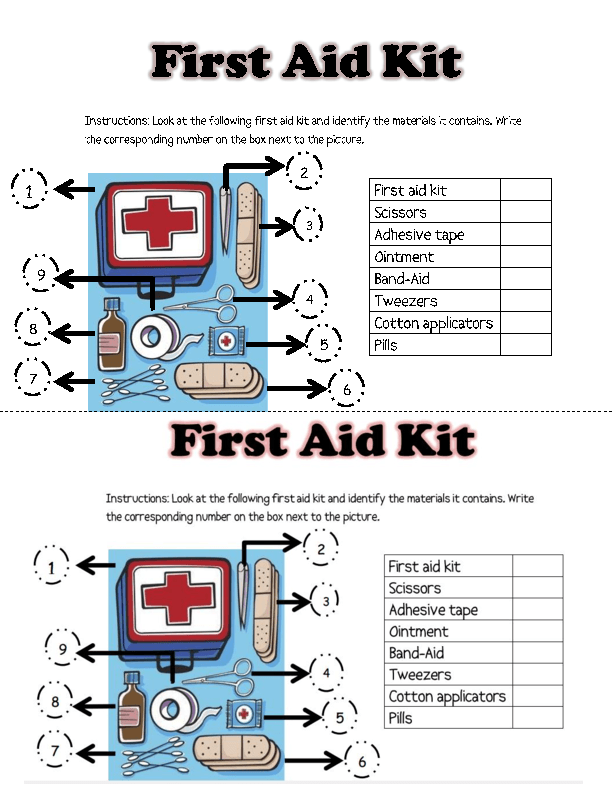 grade activities safety 5th fire for Aid Kit First