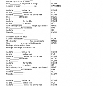 Song Worksheet: Her Morning Elegance (3rd Person Singular)