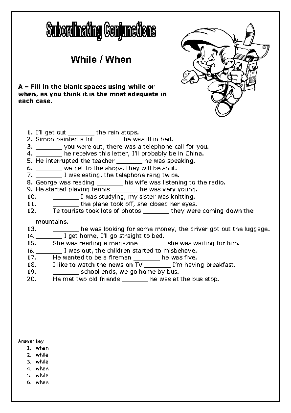 Coordinating Conjunctions Worksheet