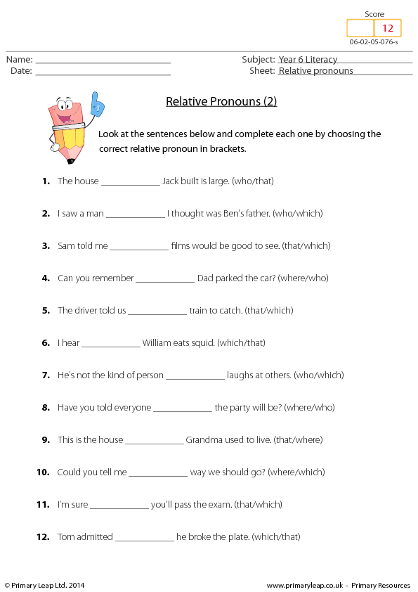 English Resource Relative Pronouns 2 