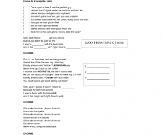 Song Worksheet: Acapella by Karmin