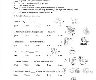 Fanboys (Coordinating Conjunctions) Exercise