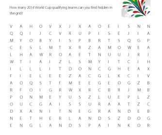 Word Search - World Cup 2014