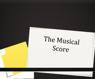 The Musical Score in English