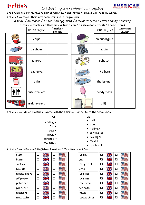 British English Vs American English