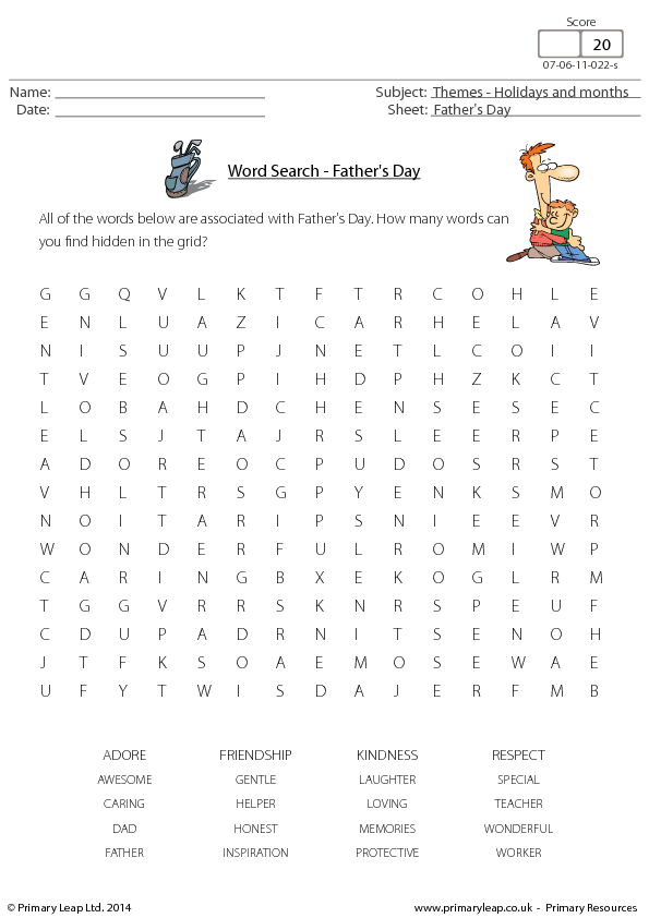 Father s Day Word Search