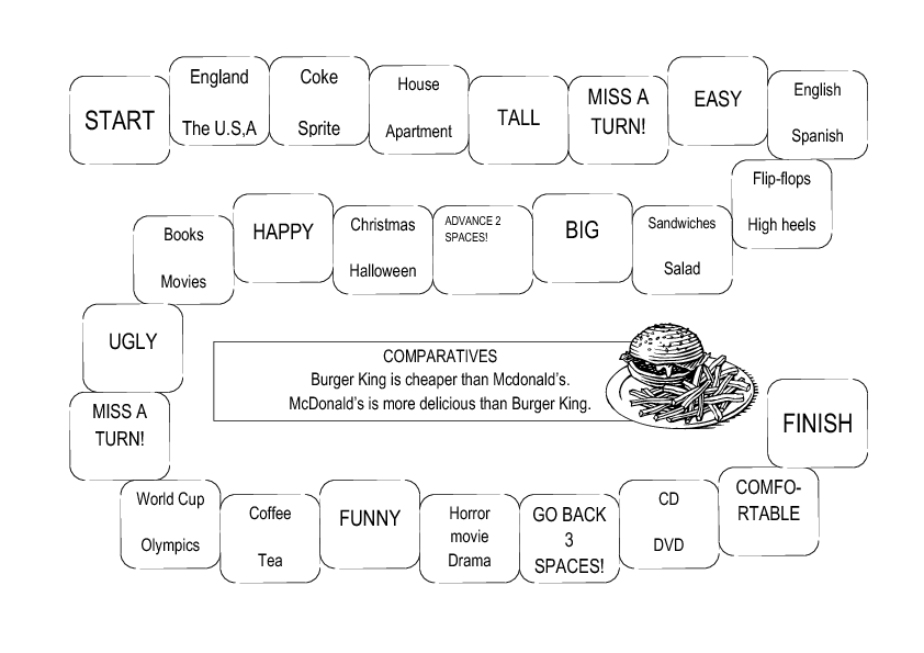 Comparatives Board Game