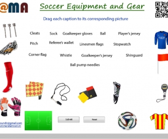 Soccer Equipment and Gear (Drag and Drop Activity)