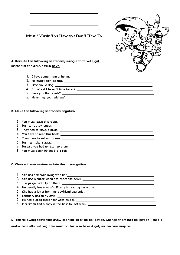 Have to worksheets. Must don't have to упражнения. Must упражнения. Must mustn't have to don't have to Worksheets. Must should have to Worksheets 4 класс.