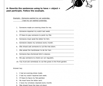 Have Something Done Worksheet