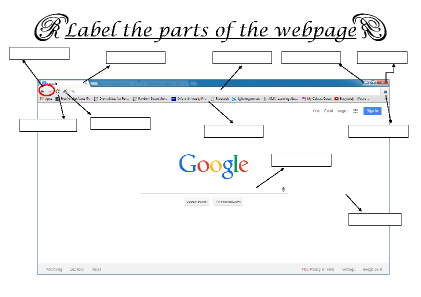 ICT Label The Parts Of A Webpage