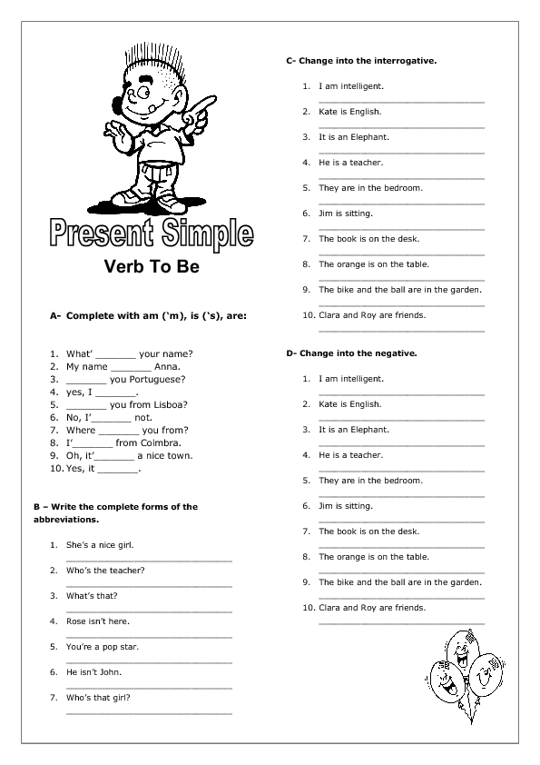 Busy Teacher Present Simple Verb To Do Worksheets Pdf