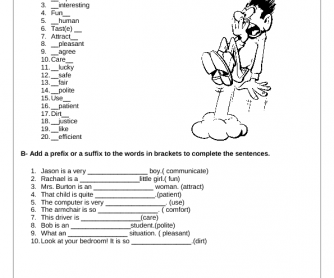 Word Formation Worksheet