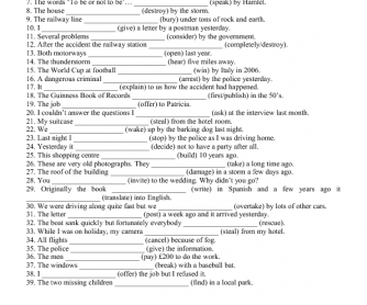 Past Simple Passive Voice