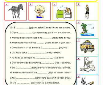 Second conditional exercises pdf