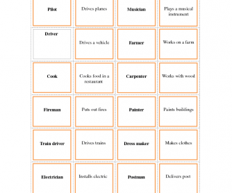 Jobs and Professions Matching Game