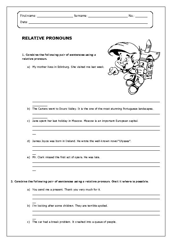 93 FREE Defining Non Defining Clauses Worksheets