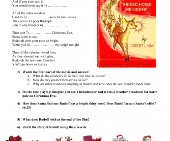 Movie Worksheet: Rudolf the Red Nosed Reindeer (1948)