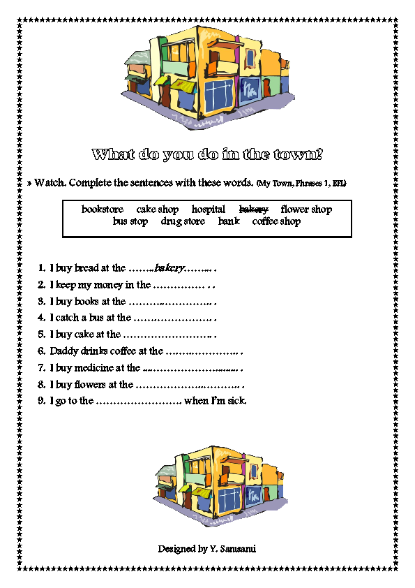 giving-directions-prepositions-of-place-places-in-a-town-worksheet