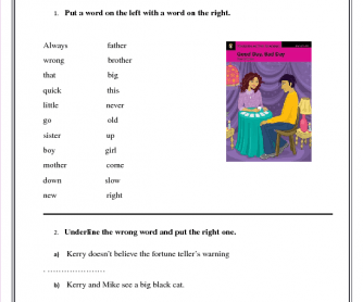 Story Book Worksheet : Good Day, Bad Day (Part 2)