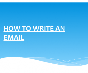How To Write an Email