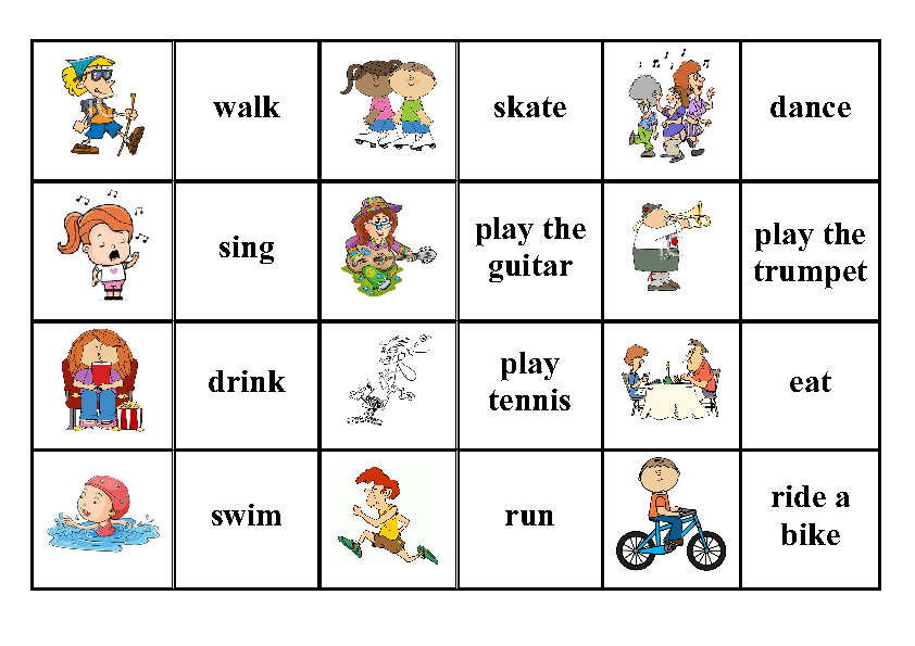 Present Continuous or Simple- Verbs and Pictures