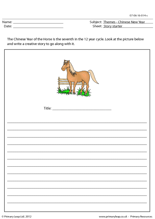 worksheets describing 1 words grade Year of  New Chinese  (Year Writing Exercise the Creative