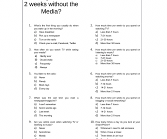 Media Habits Quiz