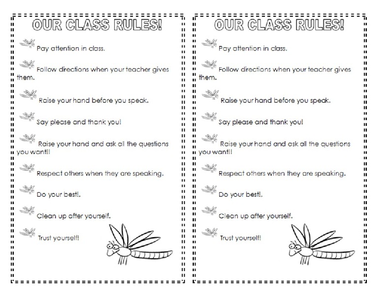 classroom rules coloring pages print