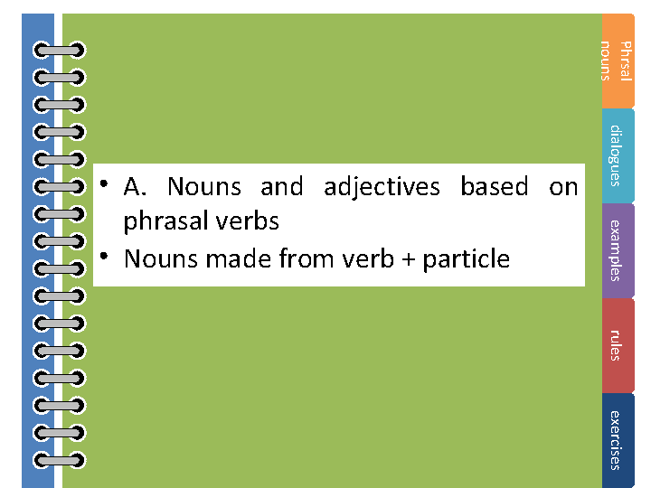 Phrasal Nouns Worksheets