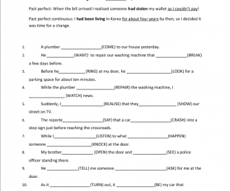 Past and Future Mixed Tenses Review - Upper Intermediate