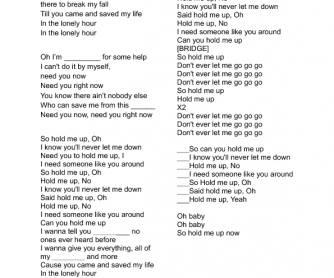 Song Worksheet: Hold Me Up by Conrad Sewell