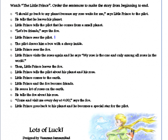 Movie Worksheet: The Little Prince