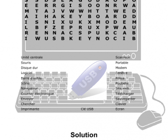 French English Computer Terms Word Search 1