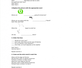 Song Worksheet: Plush by Stone Temple Pilots
