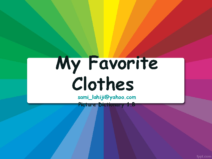 My favorite clothes проект