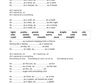 Song Worksheet: Everything at Once