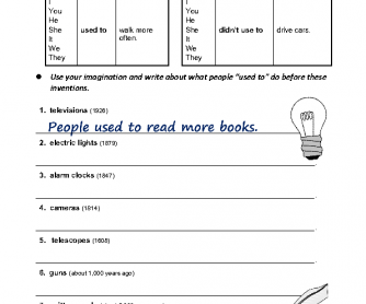 Grammar Worksheet: Used To