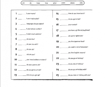 Question and Answer - Getting to Know You