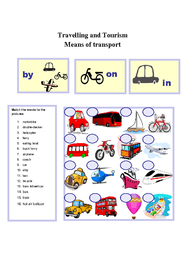 means of transport information