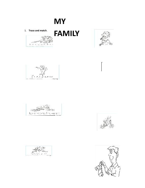 worksheet family 1 grade my for Family My