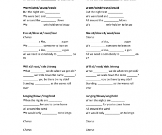 Song Worksheet: Lean On by Major Lazer