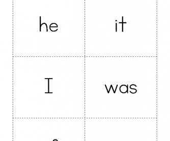 High Frequency Words - He to You