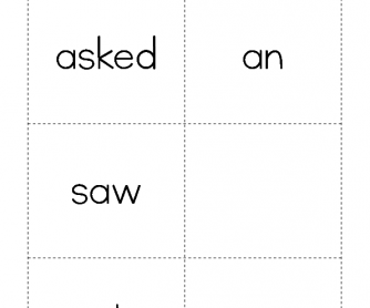 High Frequency Words - Asked to An