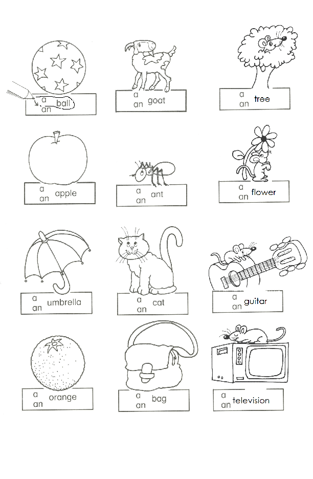 articles worksheets for grade 1