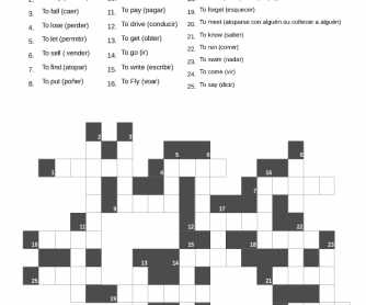Crossword. Irregular Verbs II